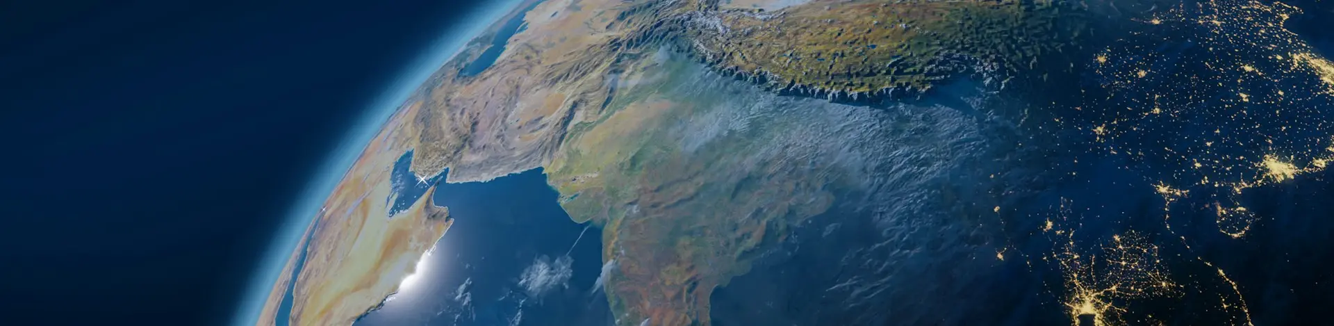 a view of the earth from space