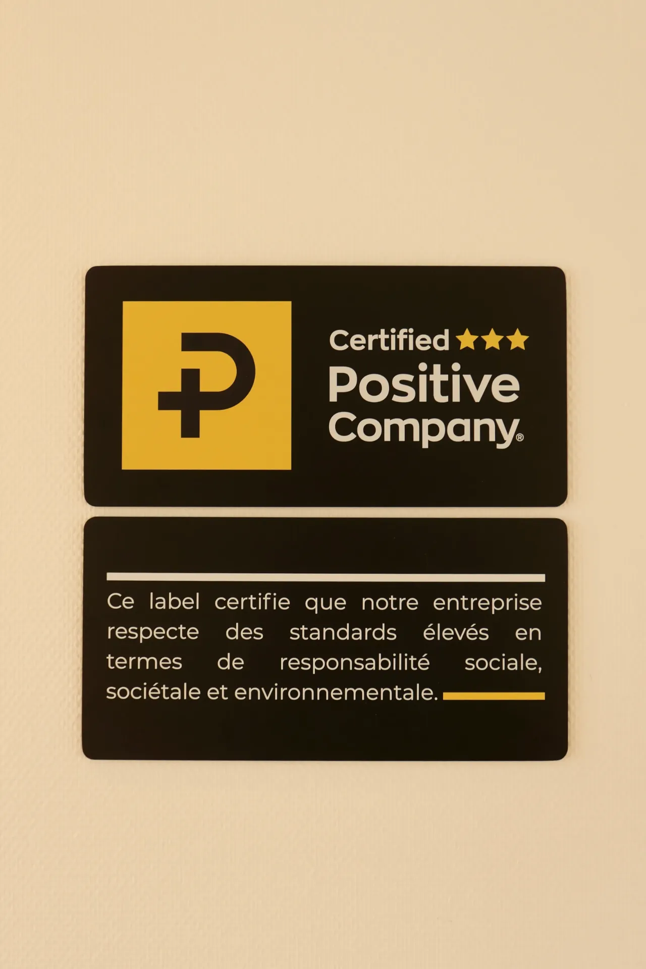 Pancarte 3 étoiles